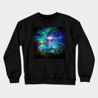 Woman eyes in space Crewneck Sweatshirt